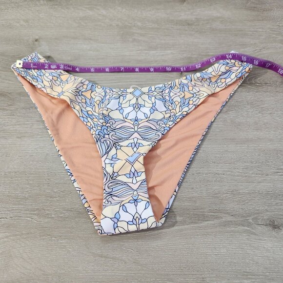 J. Crew Curved-waist Cheeky Bikini Bottom Kaleidoscope New W Tags Women's Size M - Picture 3 of 16